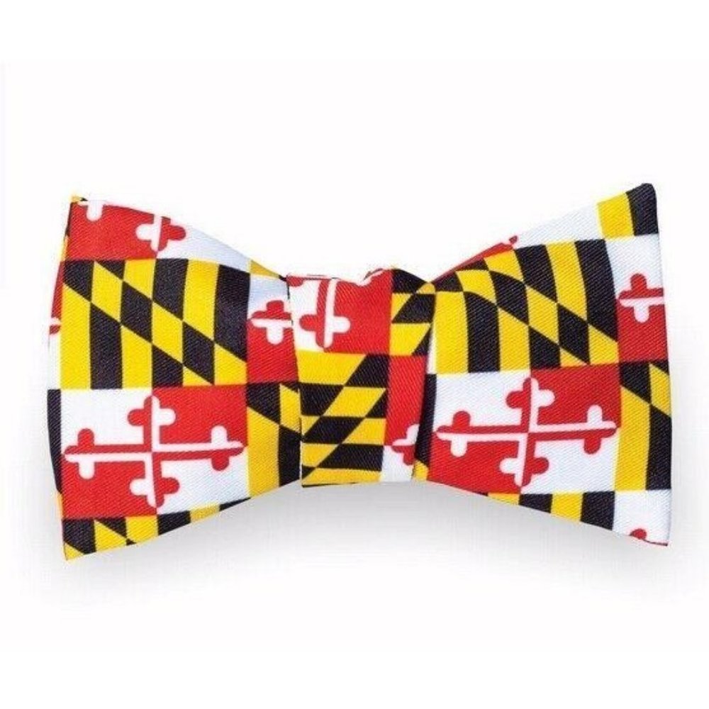 Maryland Flag Bow Tie Manual Self Tied Maryland My Maryland - NEW Fast Ship